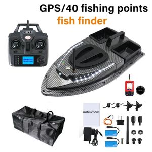 Rc Bait Boat V900 GPS 40 fishing points 500 M remote control 2 Hoppers with Weight of 15KG Automatic Return Night Fishing Boats 240508