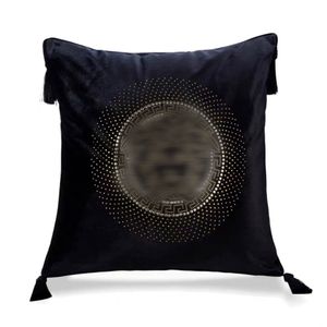 Luxury Pillow Case Designer Cushion Cover Högkvalitativ Velvet Fabric Crystal Avatar Pendant Tassel Mönster 9 Färger tillgängliga 50 CM F 265L