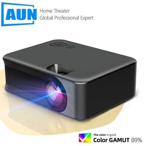 Projetores AUN Projector portátil Mini A30 Atualização do home theater Projector 4K Playback de vídeo HD Port Intelligent TV Tela Cinema Beam Laser 3D J240509