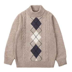 セットチャイルドレンズセーターファッションパターンデザイン編み青年と男の子4 6 8 10 12年服2023新しいQ240508