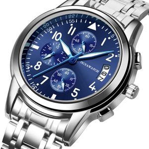 Armbandsur 2021 Business Male Clock Retro Design Läderband Analog Alloy Quartz Wrist Watch Digital Dial Luxury Men's Watches 2601