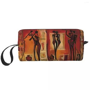 Storage Bags African Ethnic Style Pattern Cosmetic Bag Women Fashion Big Capacity Makeup Case Beauty Toiletry