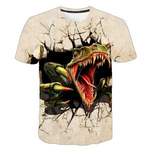 T-shirts Dinosaur boy T-shirt childrens T-shirt childrens cartoon spring childrens dinosaur T-shirt short sleeved Jurassic Park dinosaur T-shirtL240509