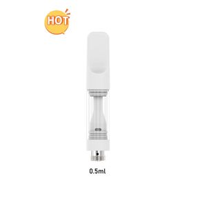 Empty Atomizer 0.5ml 1.0ml Cartridge Packaging All Ceramic Coil Cart 0.5g 1.0g Vape E Cig Thick Oil Glass Tank Vaporizer 510 Thread Live Resin Empty Vape Cartridges 0.5 gram