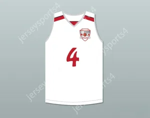 CUSTOM NAY Youth/Kids GIANNIS ANTETOKOUNMPO 4 FILATHLITIKOS B.C. WHITE BASKETBALL JERSEY 2 TOP Stitched S-6XL