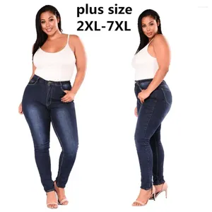 Kvinnors jeans jean kvinna mamma byxor pojkvän för kvinnor med hög midja skjut upp stora storlekar damer denim 7xl 2024