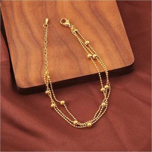 BANGGLE 316L in acciaio inossidabile Nuovo gioielli di lusso di moda fissa a 3 strati non fa scivolare i bracciali a catena in rilievo per donne