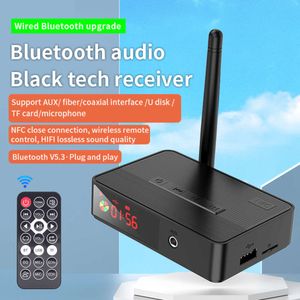 5.3 Bluetooth receiver with remote control singing USB drive TF card fiber optic coaxial converter audio adapter