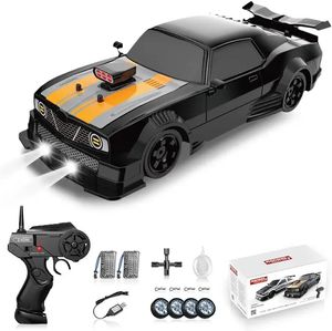 24g Drift Rc Car 4wd High Speed Toy Remote Control Model Vehicle with Light Spray for Child 240508