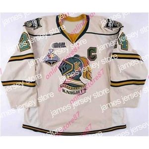 Хоккей в колледже носит Thr 402011 Jarred Tinordi London Knights Game Game Jersey 2012 Мемориальный кубок