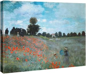 Argenteuil Giclee Canvas yakınındaki haşhaş alanı Claude Monet ünlü çiçek yağlı tablolar reprodüksiyon klasik çiçekler peyzaj resimleri sanat eserleri