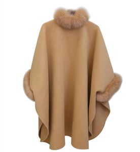 Women Woolen Coat Cape Fashion Fur Coats for Women Clothes inverno Selmo Selmo Cardigan BAT CAPIO CAPE PONCHO Overcoat4339849