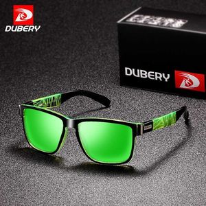 Dubery 2020 Sport solglasögon polariserade för män Solglasögon Square Driving Personality Color Mirror Designer UV400 235O