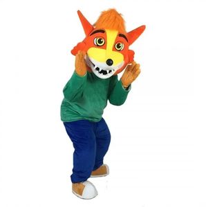 2024 Halloween färgad Fox Mascot Costume Suit Halloween Party Game Dress Outfit Performance Activity Sales Promotion Vuxen storlek