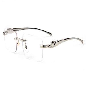 Mens Designer Solglasögon för kvinnor Fashion Buffalo Horn Glasses kvinna Solglasögon Leopard glasögon Rimless Eyewear Lunettes 275s