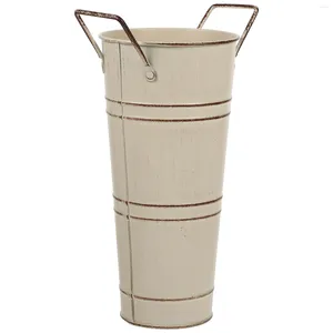 Vasi Tin Flower Pot Essicry Contenitore Secco Vaso Floral Disposition Vintage Retro Creative Decorazioni rustiche