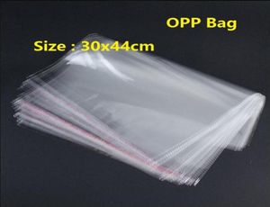 100 st transparent klar stor plastpåse 30x44cm självhäftande tätning plastplast poly påse leksaker kläder förpackning opp261c8434955