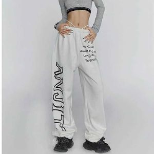 Women's Pants Capris Women Pants American Jazz Hip-hop Sweatpants Summer Thin Leggings Trousers Korean Fashion Strtwear Women Clothing Y2k Clothes Y240509