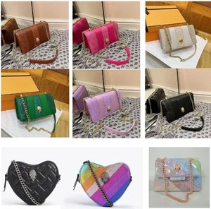 Kurt Geiger Kensington Mini Heart Chains Bag Lady Luxury Crossbody Bag Purse Zipper Handbags 5A Level Small Messenger Bags