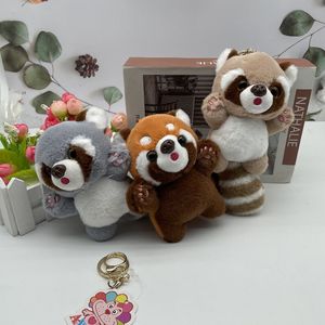 New Raccoon Plush Pendant Soft Keychain Christmase Birthday Gift Plush Toy Boys And Girls Bag Accessories