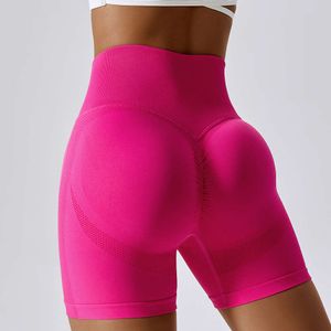 Lu Women Shorts Summer 2023 Gym Fiess Scrunch Biker Workout Yoga Booty High midja Seamless Butt Lifting Shorts Align ll Lemon Running w