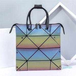 Fashion Women Handbags Luxury Shoulder Designer Foldable Totes With Top-handle Female Large Capacity Geometric