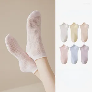 Women Socks Thin Mesh Invisible Mujer Non-slip Silicone Chaussette Ankle Low Female Boat No Show Breathable