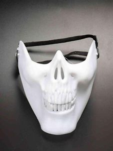 Nuovo Mask CS Hollowen Carnival Gift Skeleton Skeleton Paintball Lower Face Mask Guerriers Maskes Halloween Party M1510454