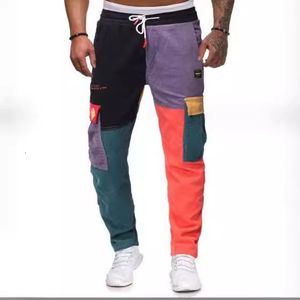 Trankbarer Cord -Casu -Hosen Männer farbenfrohe Harem Jogger Mode Harajuku Joggingpants Hip Hop Streetwear Männliche Hosen Ur51 220816