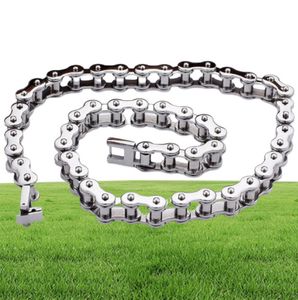 11mm Mens Women Motorcycle Link Chain Necklace For Men Hiphop Fashion Punk Stainless Steel r Bicycle Male Necklace Jewelry Accessory5524837
