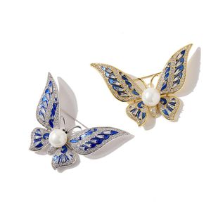 дизайн моды Женщины Pins Butterfly Brochch Luxury Style Pearl и Fancy Colar Diamonds Material Brooches Женщины ювелирные изделия 5828228