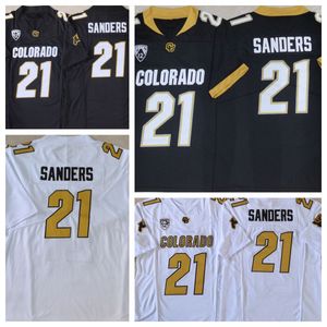 2024 mais novo estilo Colorado Buffaloes Futebol Jersey 2 Sanders 12 Hunter 21 Sanders Size e branco Tamanho personalizado S M L XL 2xl 3xl Mulheres