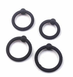 Massage 4PCSSet Silicone Cock Ring for Man Stretchy Penis Lock Hylsa Vuxen Produkt Mann Fördröjning Ejakulation Sexiga leksaker för män Cock1837343