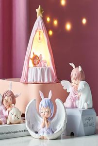 Cute Angel Baby Figurines Kawaii Home Decoration Accessories Fairy Garden Miniatures Resin Ornaments Room Decor Desktop Ornament 29797963