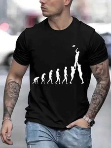 Magliette da uomo evoluzione del rugby novità t-shirt divertente maschio top top t hipster oversize maglietta da uomo alla felda t-shirt harajuku t240506