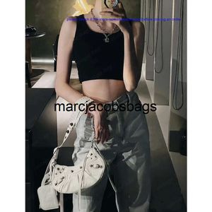 Balencig Bag Balencias Designer Bag Le Cagole Half Moon Motorcykel BB BAGS LADY RING RIVETS MINI HANDBAG Kvinnor Designer Heart Wallet Coin Purse Crossbody Tote RPK1