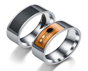 NFC Smart Rings Ny teknik Smart Wear Ring SMART NFC Rostfritt stål Ring Skicka pojkvän Girlfriat Birthday Gift3174598