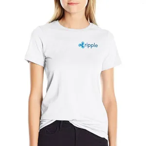 여성용 폴로 XRP 잔물결 제품 티셔츠 히피 옷 미학적 여성 재미있는 T 셔츠