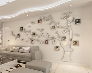 Stickers Tree Po Frame Sticker DIY Mirror Decal Home Decoration Living Room Bedroom Poster TV Background Wall Decor 2103105252622