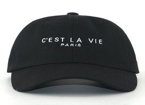 List haftowa c'est vie paris czapka 100% bawełniana czysta bck moda baseball czapki kobiety hip hop tato hats mężczyźni sportowe czapkę 2203093229149