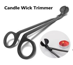 Lâmpada de óleo de pavio de velas de aço inoxidável preto Trovamento de lâmpada de óleo Tijera Tesoura Cutter Snuffer Tool Hanch Clipper Sea ZZB894243157