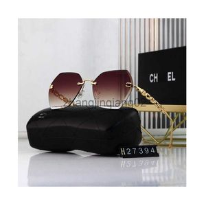 Tasarımcı Kanal Sunglass Döngüsü Lüks Sıradan Moda Kadın Mens Yeni Kişilik Trendi Çerçevesiz Vintage Beyzbol Spor Yaz Güneş G 241S