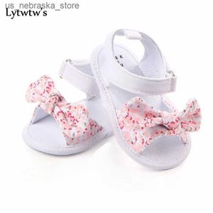 Сколпочка 1 Пара Lytww Childrens Baby and Girls Shoes non slip Canvas Bow Sandals Q240409