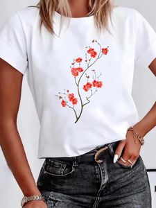 Camiseta gráfica flor floral