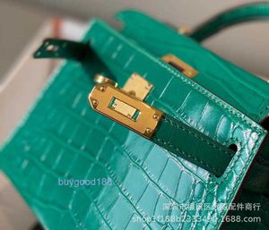 Top Ladies Designer KIaelliy Bag Shilin Bag High end Crocodile Pattern Bag Mini Original Factory Generation Handheld Crossbody Clothes and Shoes 00200