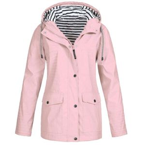 Women Jackets Winter Coat Jacket Women Solid Rain Jacket Outdoor Plus Waterproof Hooded Raincoat Windbreaker Lightweight4876986