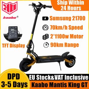 EU Stock KAABO Mantis King GT Electric Scooter 60V 24Ah TFT Display 2 1100W Motor 70km h IPX5 WaterProof Smart Kickscooter Inclusive of 208Y