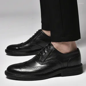 Casual Shoes Brogue Men Genuine Leather Men's Oxfords Male Comfortable Shoe 2024 Dress