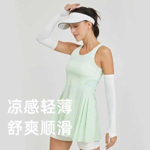 Active Dresses Beach Tennis Outfit Womens Dresses Wear Quick Dry Badminton Clothing Sportswear Summer Fitness Slim Training Suit 2024 Y240508