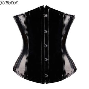 Mode Frauen enge Korsett sexy Dessous enge Korsett und enge Korsett formen Gewichtsverlust PVC Dessous Taille Training Top Steampunk 240430